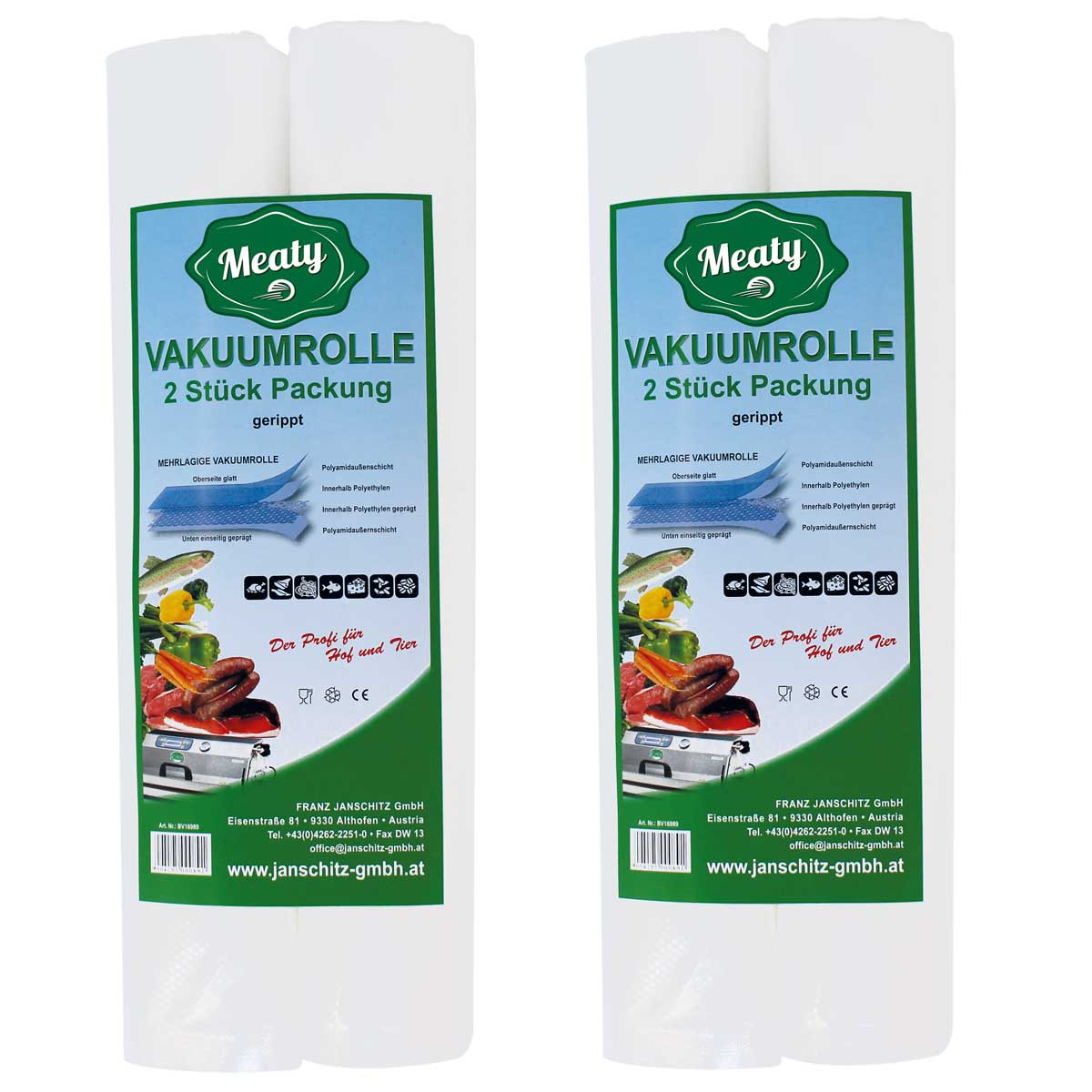 Vakuumrollen gerippt